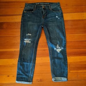 OLD NAVY distressed Boyfriend Straight Jeans